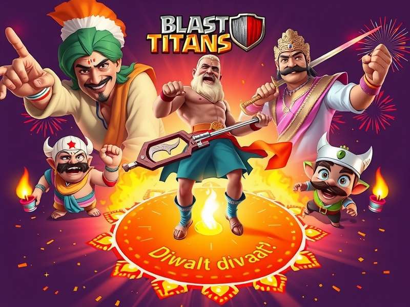 Clash Blast Titans Diwali special event with fireworks and rangoli designs